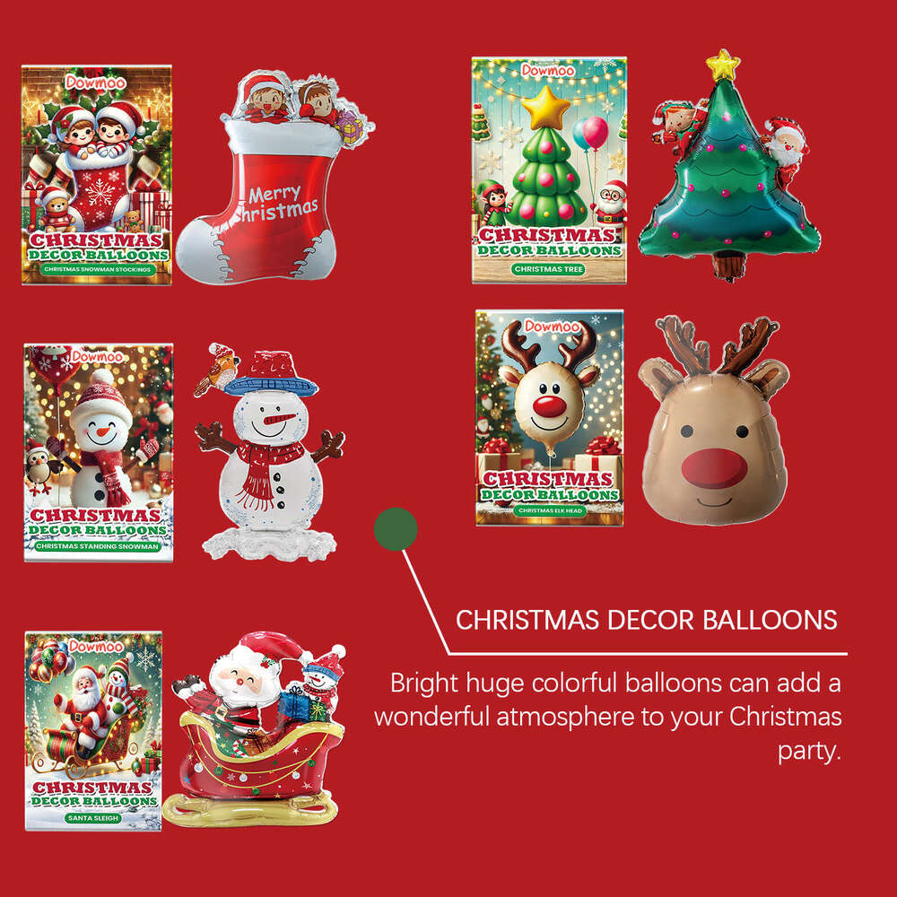 Dowmoo Balloons Balloon Standing Santa Claus Reindeer Christmas Tree Event Atmosphere Decoration S260131 fa2
