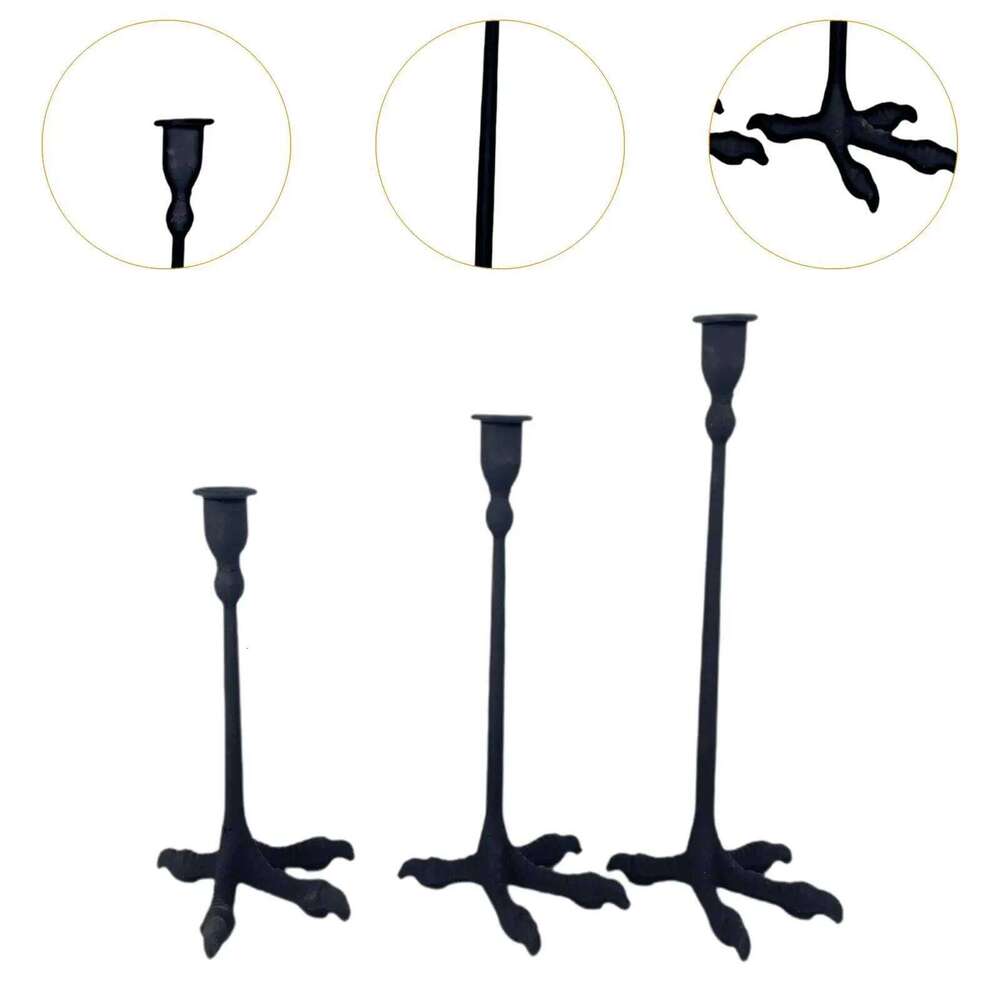 3Pcs Taper Holder Candle Stand Decorative Candlestick Holders Table Y260131