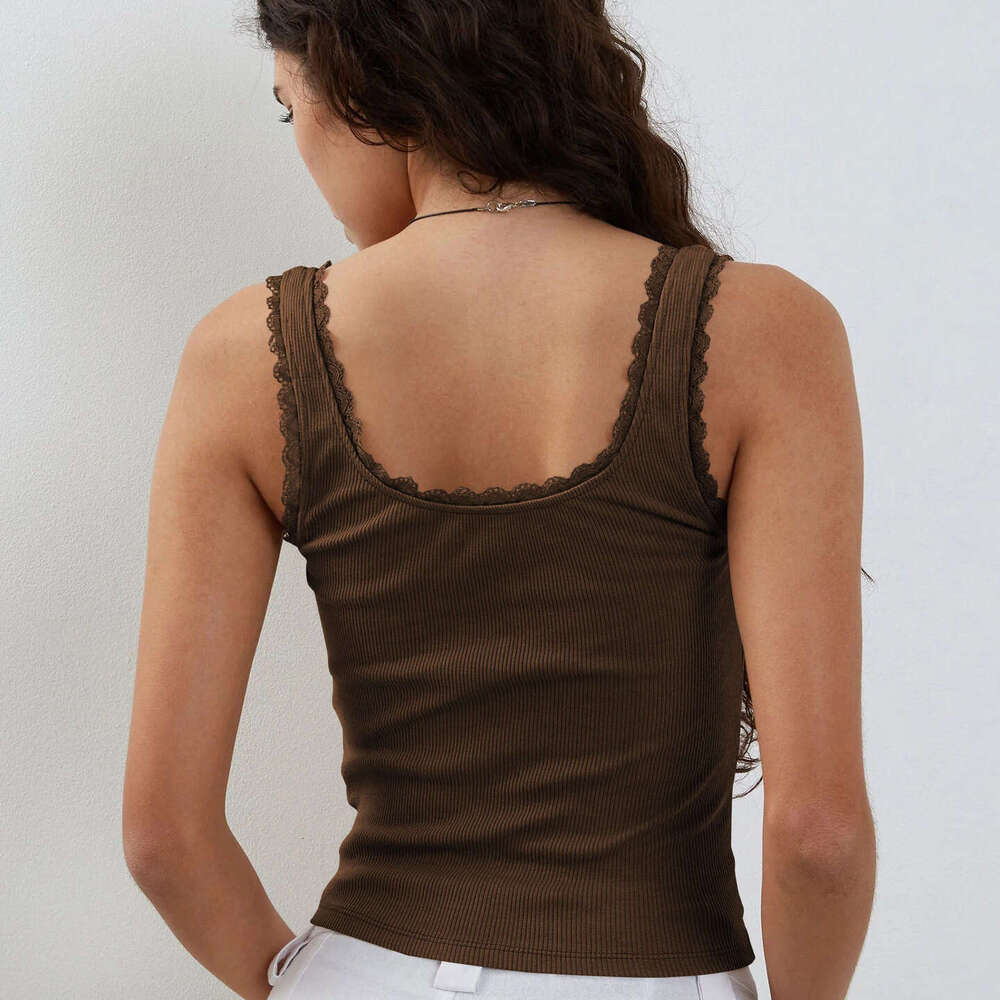 European and American Y2K Women's Fashion New Pure Desire Versatile BM Camisole Vest Lace Slim Fit Slimming Top Hot Girl Summer