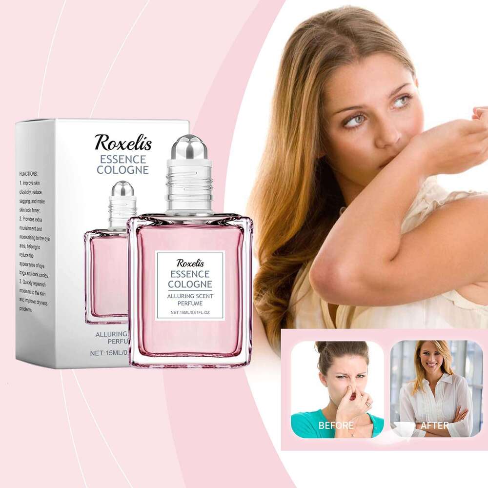 Roxelis Pink Rose Oil Gentle Natural Fresh Floral Portable Long-lasting Fragrance Women's Eau de Toilette S260131