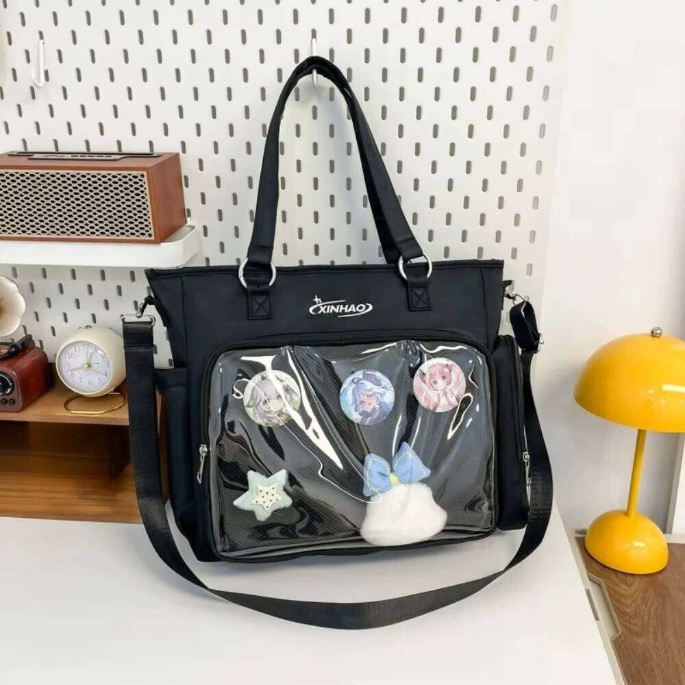 Transparent Japanese Blue Ita Badge Display Kawaii Shoulder Large Capacity Collage Student Backpacks Jk Uniform Bags