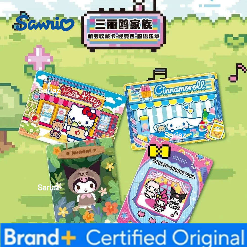 Sanrio KAYOU Family Classic Pack Cute Dream Collection Hello Kitty Kuromi Forest Music Anime Blind Box Card H260130