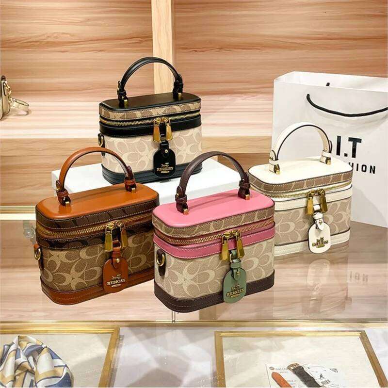 New minimalist and fashionable small handbag, contrasting color women's bag, high-end carriage single shoulder crossbody handbag