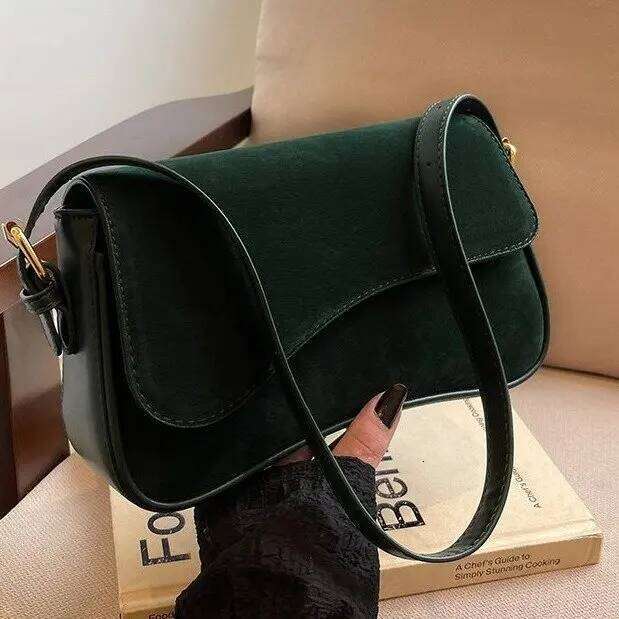 Handbag Autumn/Winter New Women's Vintage Satin Shoulder Fashion Crossbody Bag XJ260131