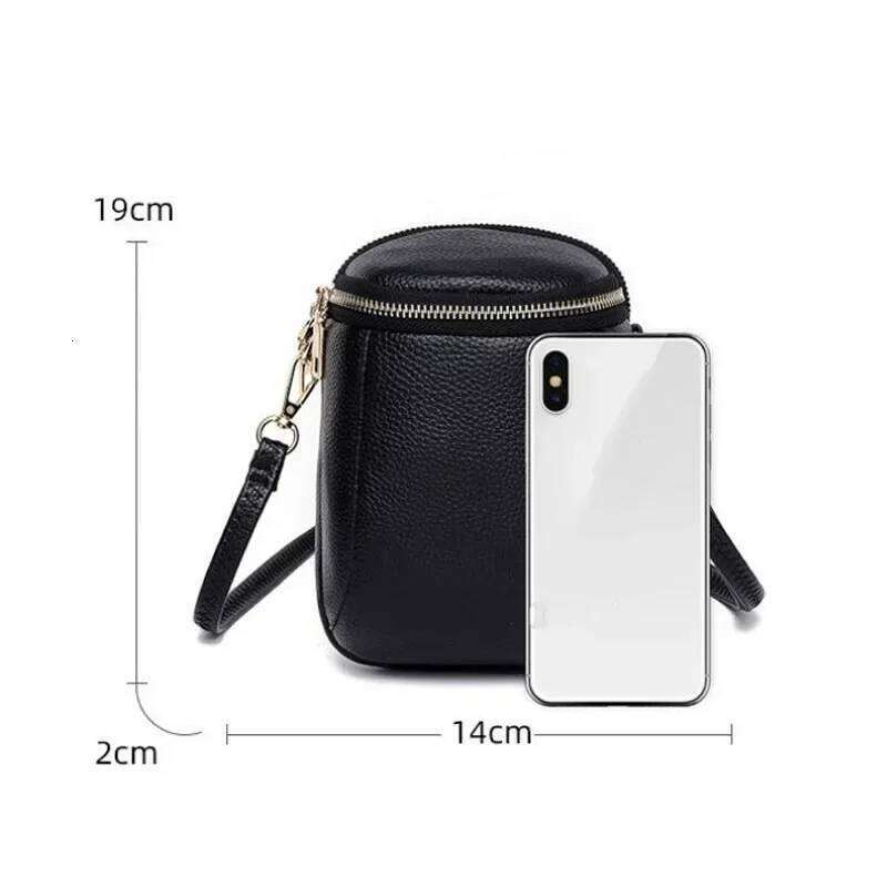 Genuine Leather Mobile Phone New Mini Cross-body Texture Top Layer Cowhide Shoulder Bag for Women Fashion High Quality Soft