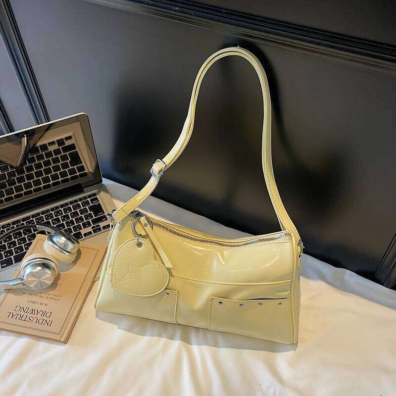 Woman's PU Leather Fashion Shoulder Elegant Large Capacity Underarm Simple Trendy Designer Handbag Outdoor Travel Bag XJ260130