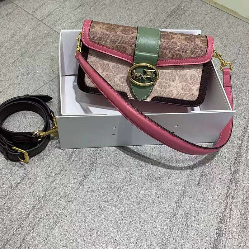 Women's handbag 2025 autumn/winter new fashionable contrasting color underarm bag, high-end feeling, carriage commuting shoulder