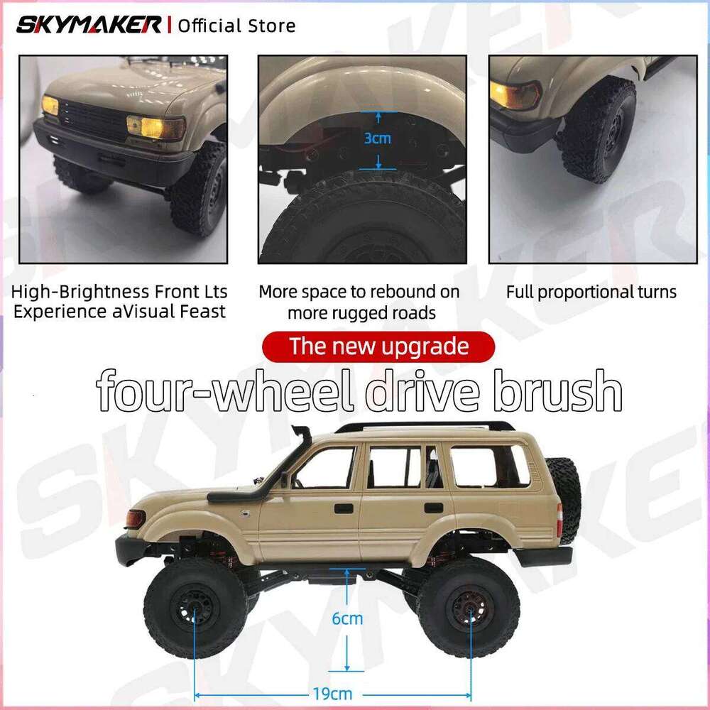 WPL C54 C54-1 1/16 LC80 Model 2.4G 4WD Off Road Remote Control LED Climbing RC Truck Electric Toy Car Gift for Boy Y260131