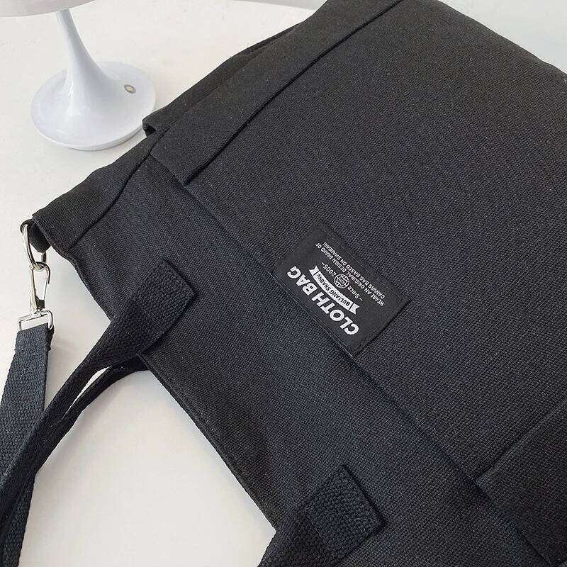 Women's Canvas Large Capacity Shoulder Minimalist Female Student Tote for Work Commuting Carrying Bag
