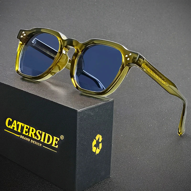 CATERSIDE Retro Punk Men Sunglasses Small Frame Square Personalized Sun Glasses Women Travel Party Business Festival Gift 260126