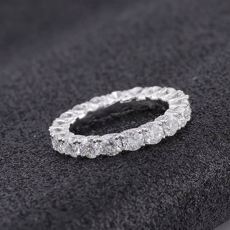 Silver d Vvs Moissanite Ring Fine Jewelry Rings Jewelry Women Hot Sale Customized Full Moissanite Ring