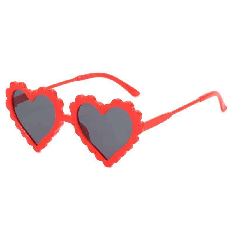 New Cute Children's Travel Sunscreen Trend Korean Edition Fashion Irregular Heart Shaped Baby Sunglasses H260130