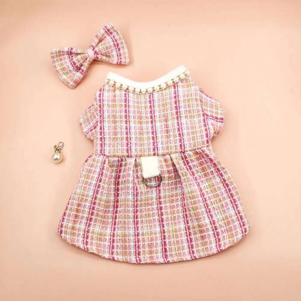 Fashion Cute Princess Dress Soft Thin Design Windbreaker Breathable Pet Clothes Autumn Winter H260129
