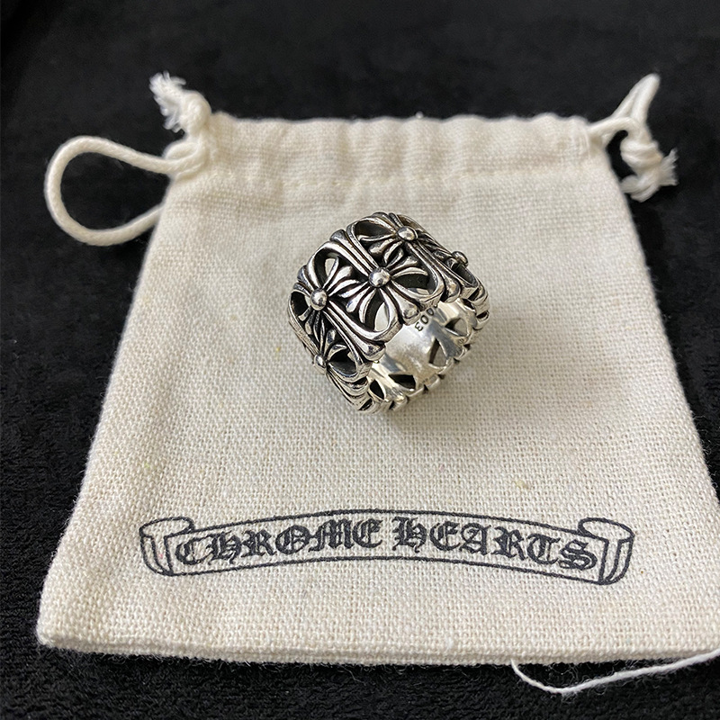 Chrome Ring Brand Design Ring Cross Ring Women Luxury Hip-Hop Cross Rings Mens Rings Designer Ring