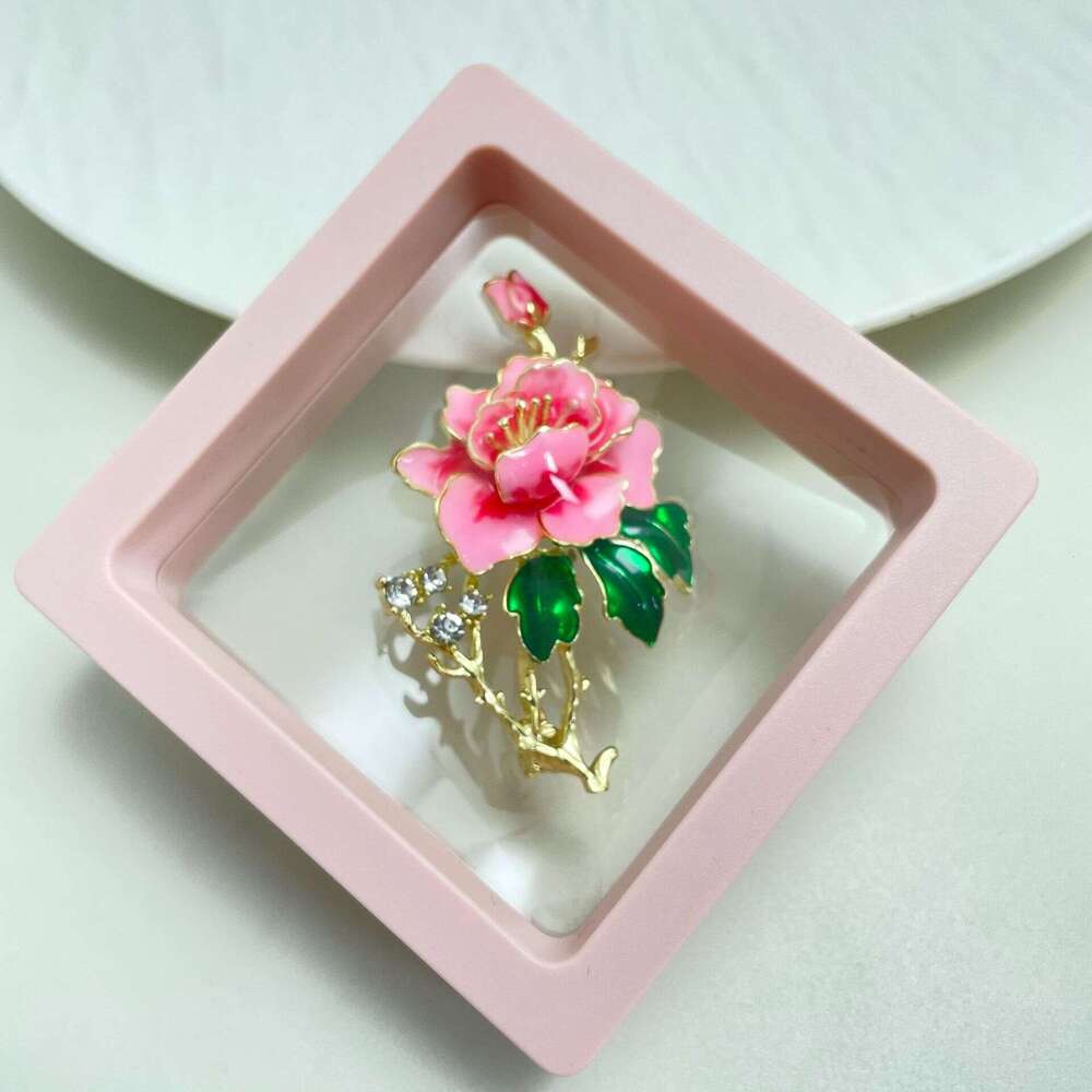 National New Chinese Style Elegant Classic Luxurious Exquisite Versatile Peony Flower Brooch Manufacturer Wholesale
