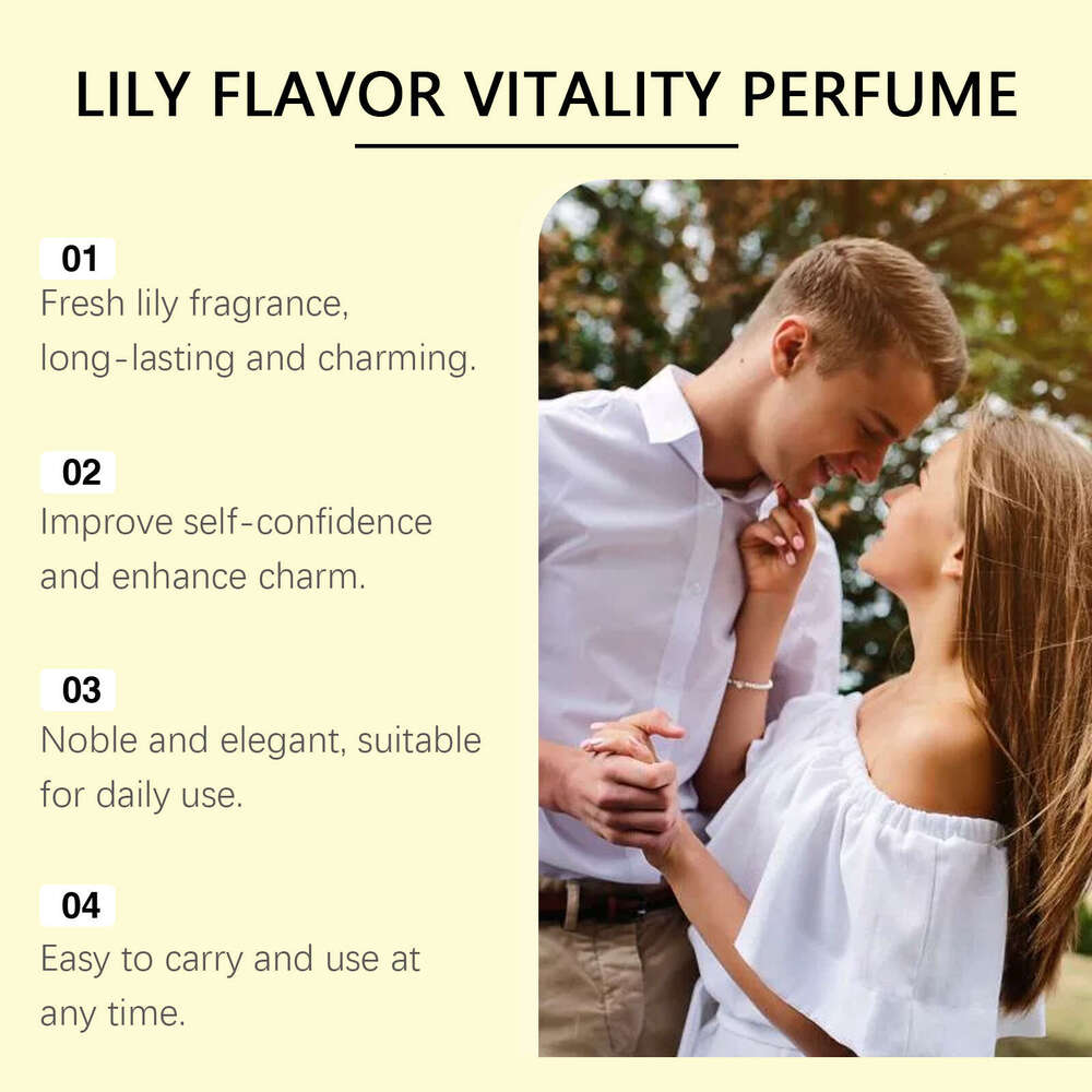 Roxelis Lily Flower Fresh Scent Exudes Charm Long-lasting Fragrance Portable Perfume S260131