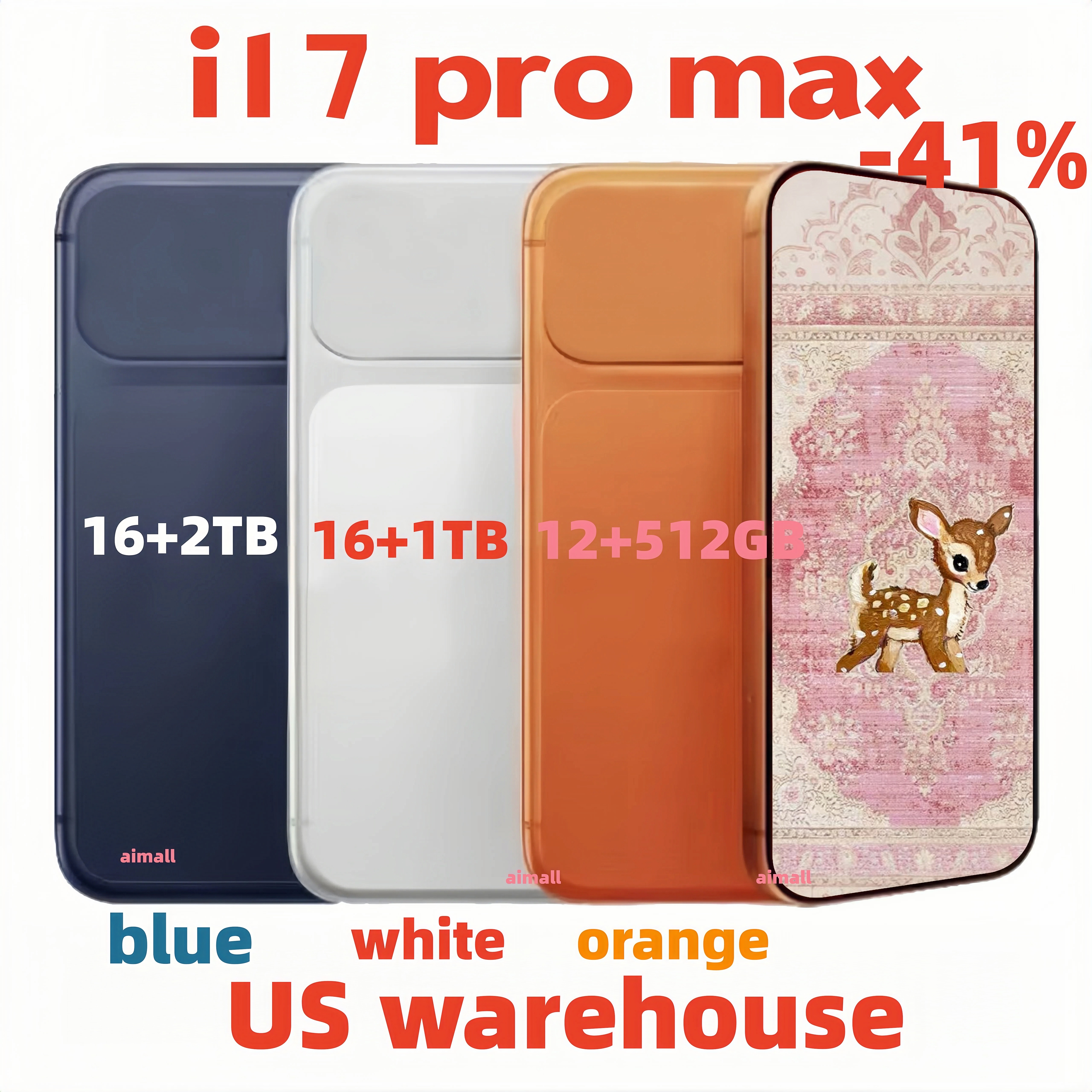 16GB+2TB i17 pro max Cell Phones 6.9-inch unlock Smartphones Camera 1TB RAM Unlock HD Full Screen Smart Phone Smartphones All Screen USB-C 3.0 GPS 20MP