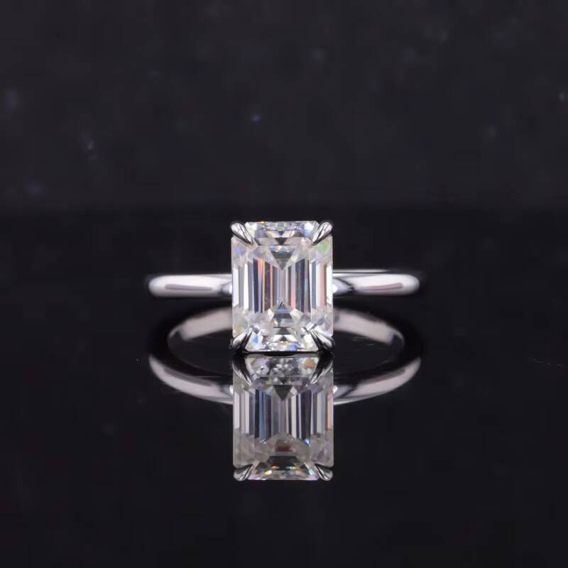 10x7mm DEF VVS Emerald Moissanite Loose Gemstone Jewelry Starsgem 10k 14k Gold Emerald Cut Moissanite Women Ring