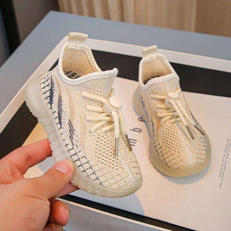 Children'S Iightweight Casual Coconut Shoes Woven With Rubber Soles For Babies, Boys And Girls. Non Slip Outdoor Sports Mesh Bre Y260128