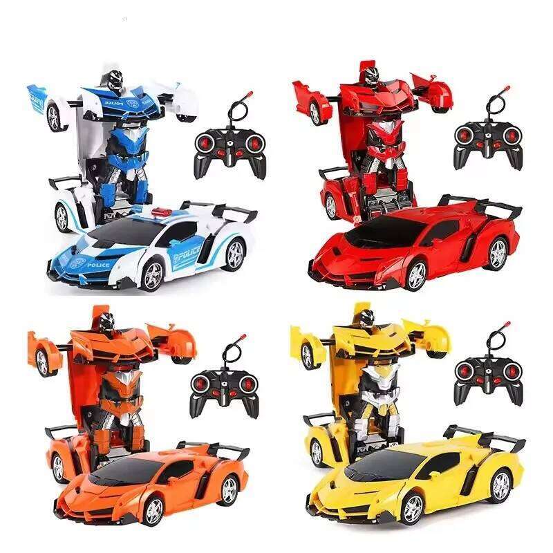 Electric Car 2 In 1 Transformation Sports Vehicle Model Robots Boys Toys Remote Cool RC Deformation Cars Kid Toy Gifts Y260131
