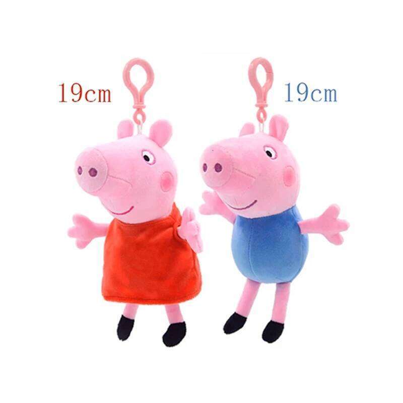 Original Peppa Pig George Holiday Party Decoration Kawaii Family of 4 Suit Plush Dolls Children's Toys Christmas Gift Z260131