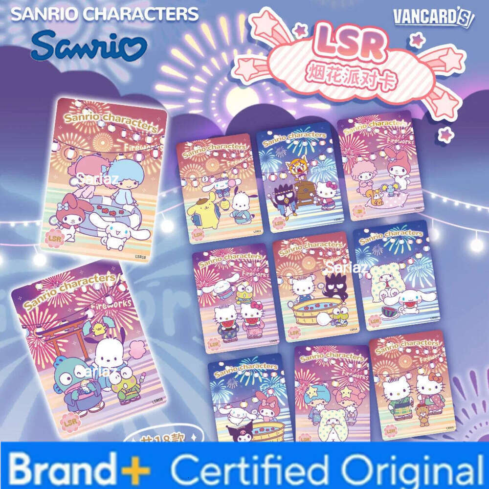 Sanrio Genuine Family Star Party Trading Cards Dream Pack Hello Kitty My Melody Cute Anime Characters Collection Card Toy Gift H260130