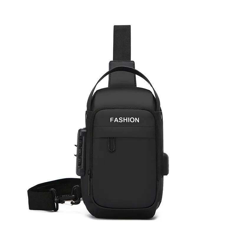 Men Anti Theft Chest Bag Shoulder USB Charging Crossbody Package School Short Trip Messengers Bags Men's Oxford Sling Pack XJ260131