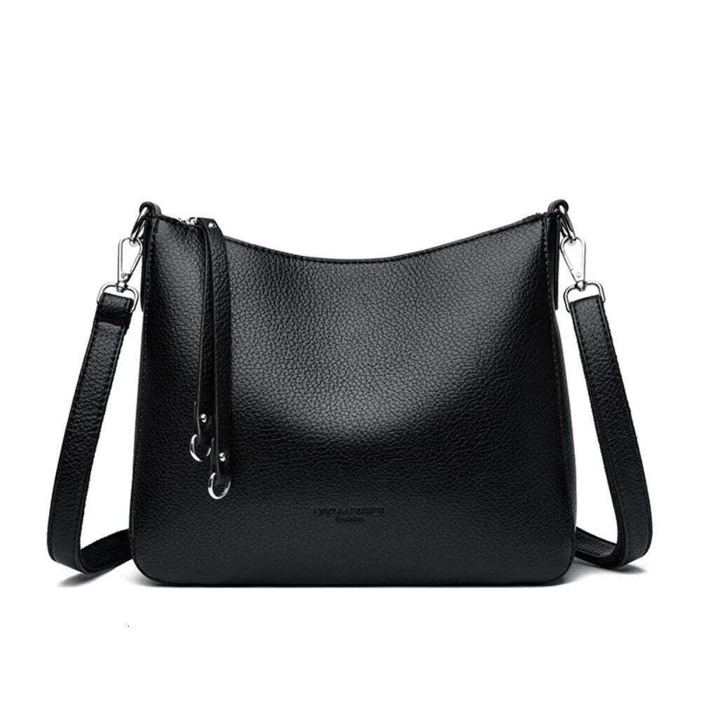 Solid Color PU leather Shoulder Casual Crossbody Bags for Women Zipper Messenger Bag New Luxury Designer Handbag