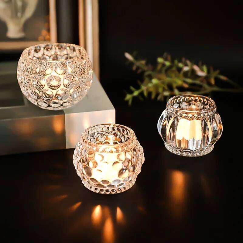 European-Style Simple Thickened Glass Candlestick Romantic Dining Table Candlelight Dinner Home Creative Decoration Y260131