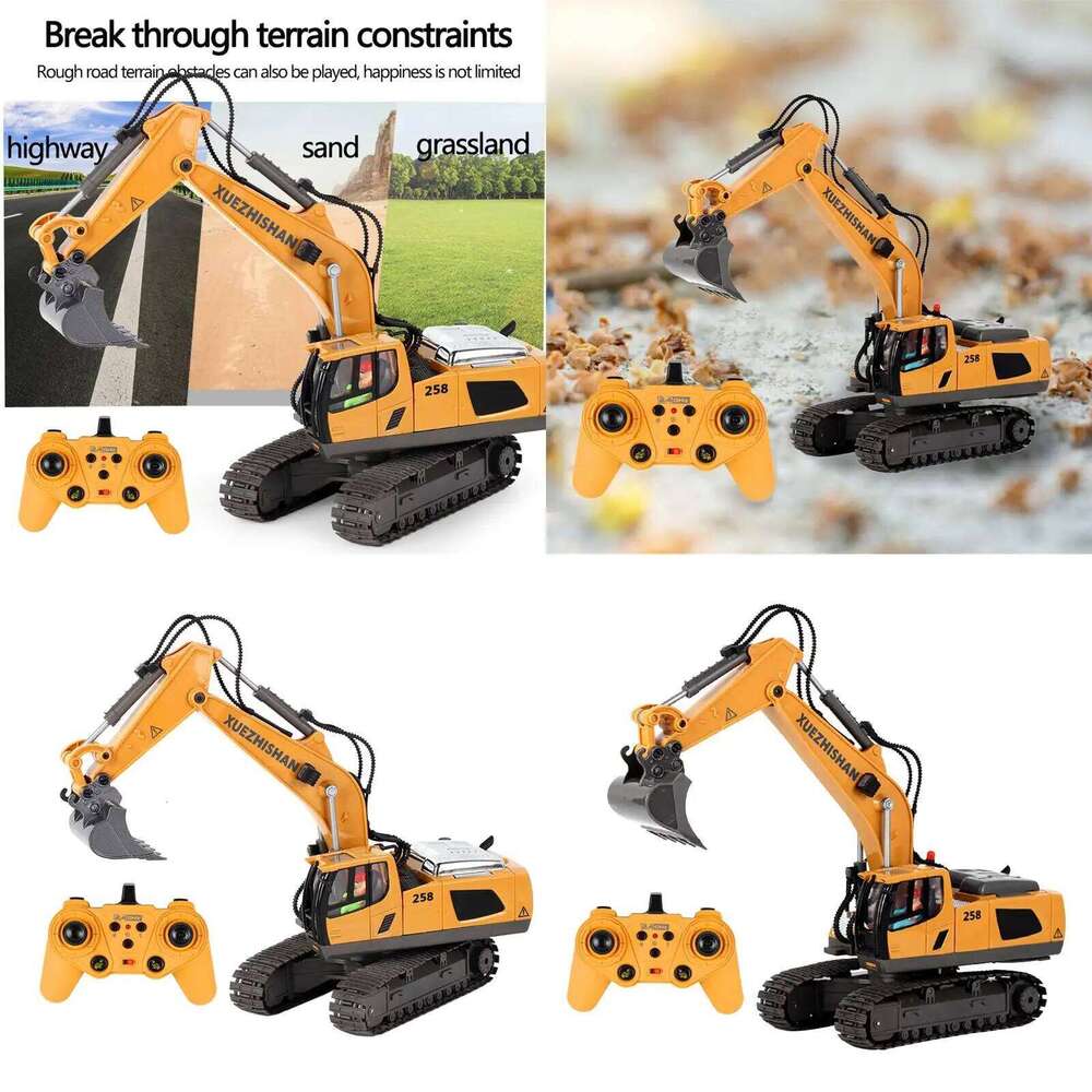 Remote Control Car Bulldozer Tractor Engineering Vehicle Toys for Kids Boys Gifts Y260131