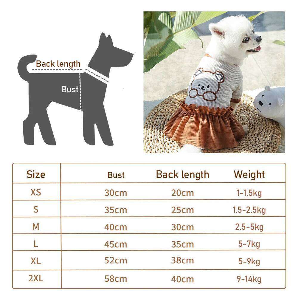 Spring Summer Dog Skirts Lovers' Comfortable Soft Puppuy Dogs Cats Vest Dress Pet Clothes Couple Costume H260130