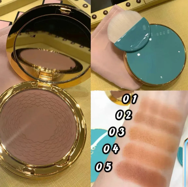 Designer Face Bronzers Makeup Oil-control Poudre Matte Bronzing Powder Waterproof Long Wear 5 Colors Compact Setting Face Powder
