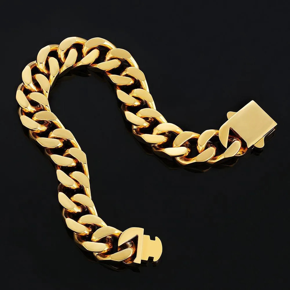 Hip Hop Jewelry Rapper Cuban Link Bracelet for Women Men Stainless Steel Cuban Bracelet Drop Free Laser 260126