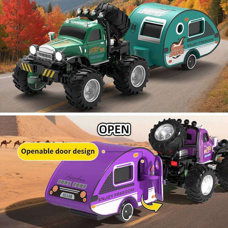 New 1:64 Rc Mini 2.4Ghz City Road Handle High Speed Alloy All Terrain Remote Car Dual Control Children's Toys Gifts Y260131