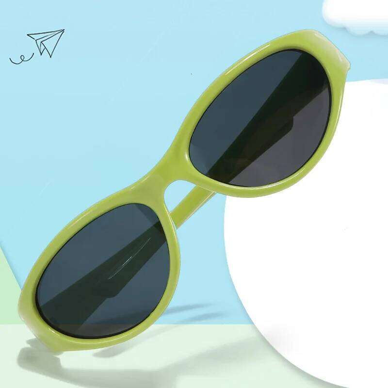New Fashion Cat-eye Glasses Outdoor Sunshade Anti-ultraviolet Silicone Polarized Children's Sunglasses 23089 H260130