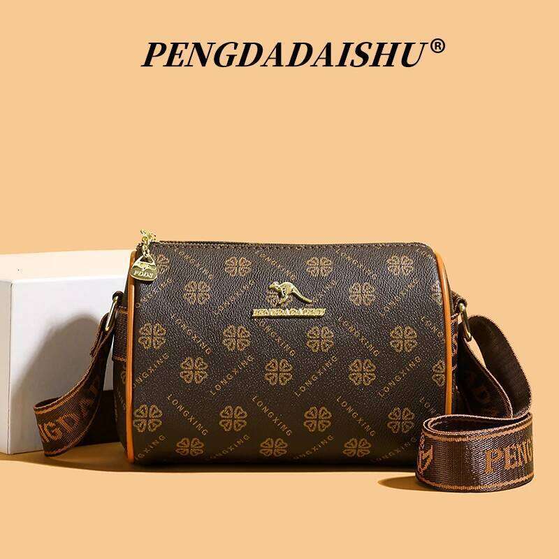 Women's fashion bag, woven pattern wide shoulder strap, messenger bag for autumn and winter, new style