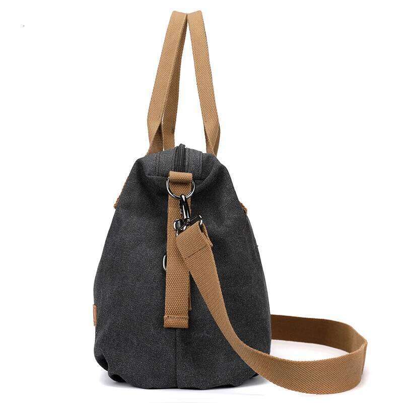 Large capacity crossbody women with a high-end sense of fashion; versatile shoulder canvas bag for ladies' commuting and