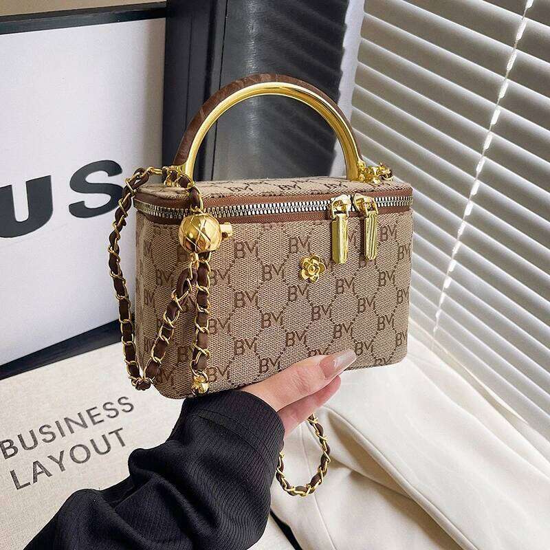 Designer luxury printed fabric women's box chain handbag shoulder crossbody bags bolsos de mujer bag XJ260131