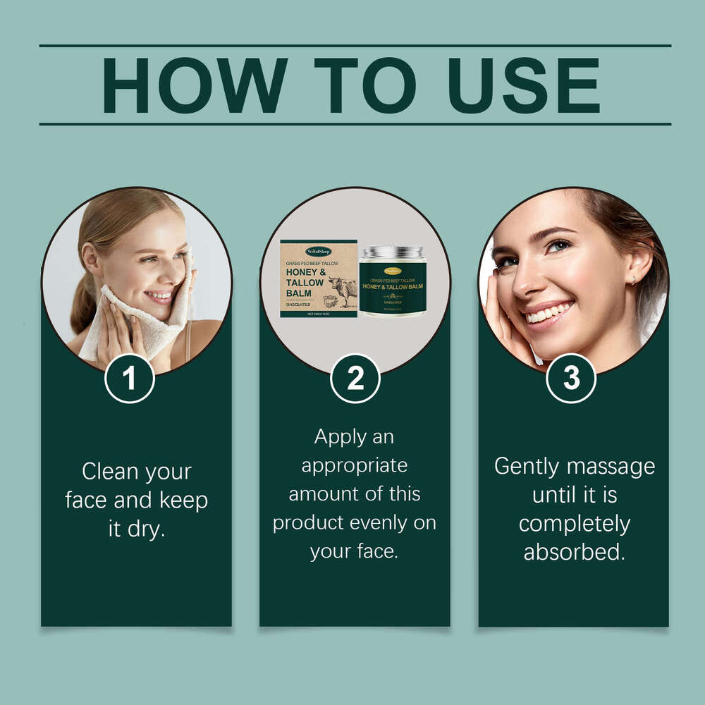 WoodSleep Cow Fat Honey Moisturizing Dry Gentle Friendly Nourishing Skin Care Face Cream S260131