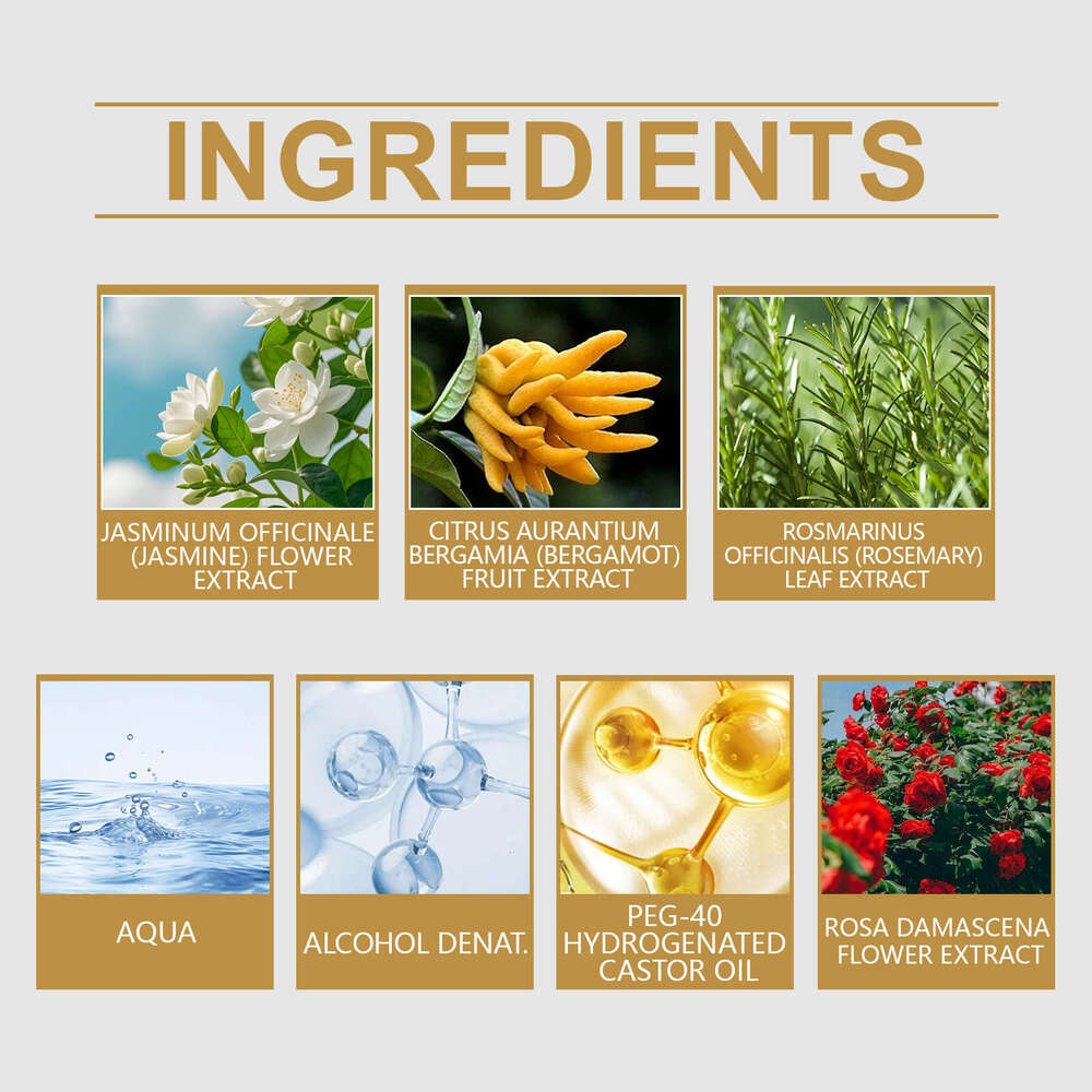 Roxelis Jasmine Women's Elegant Light Floral Scent Exudes Charm Natural Fresh Fragrance Long-lasting Perfume S260131