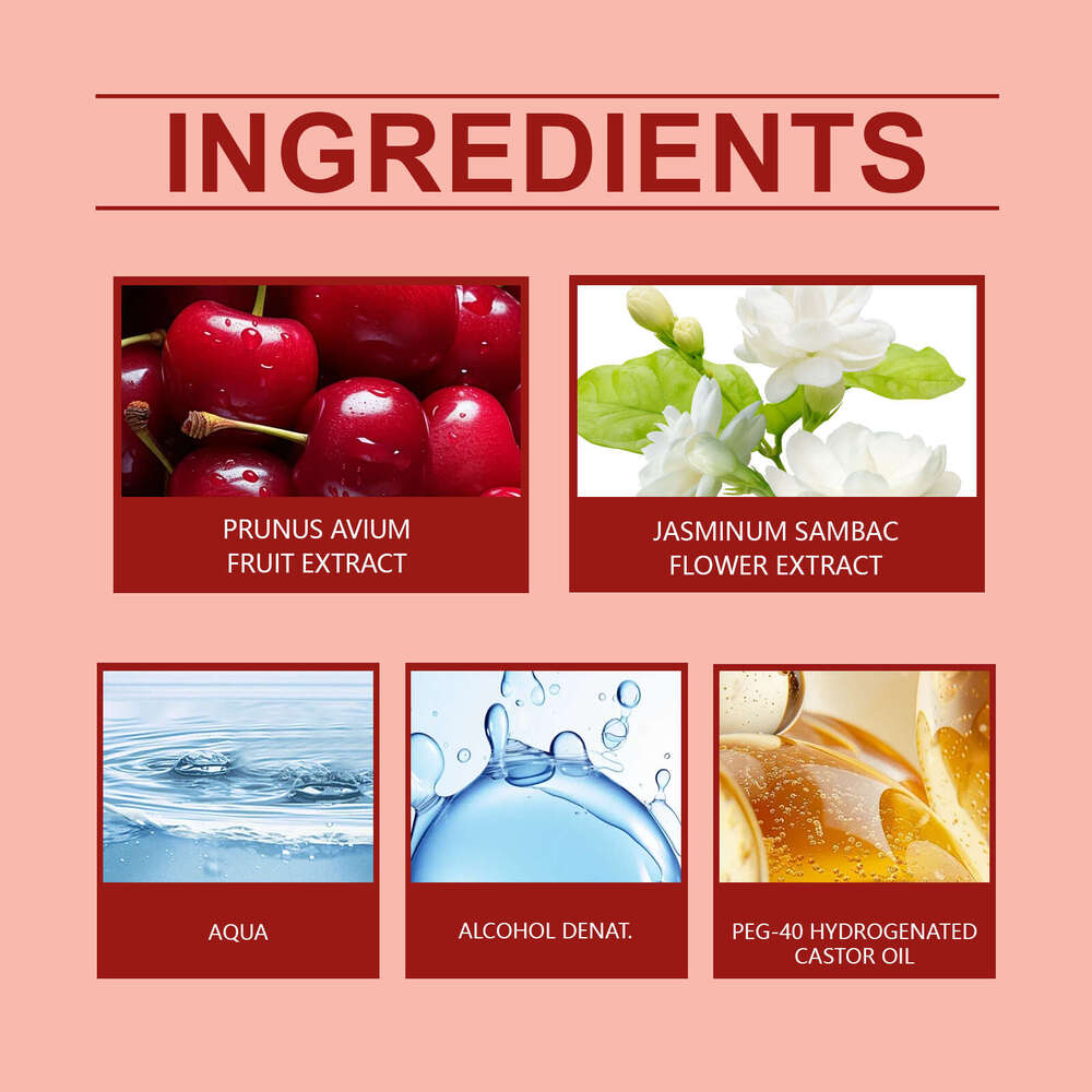 Roxelis Cherry Scent Women's Elegant Floral Fresh Long-lasting Fragrance Daily Commute Date Charm Perfume S260131