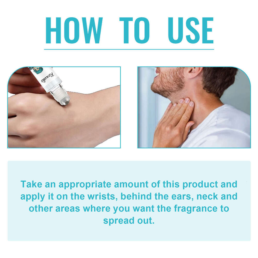 Roxelis Men's Roll-On for Wrists, Neck, and Behind the Ears, Natural, Gentle, Elegant, Fresh, Long-lasting Fragrance, Portable Perfume S260131