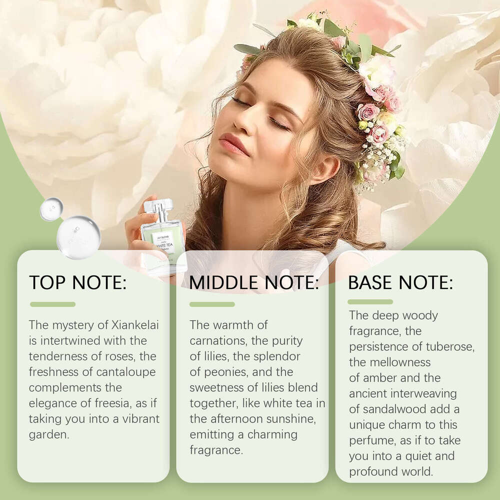 Jaysuing Qinghuan White Tea Perfume Fresh and Elegant Long-lasting Shows High-class Temperament Date Fragrance S260131