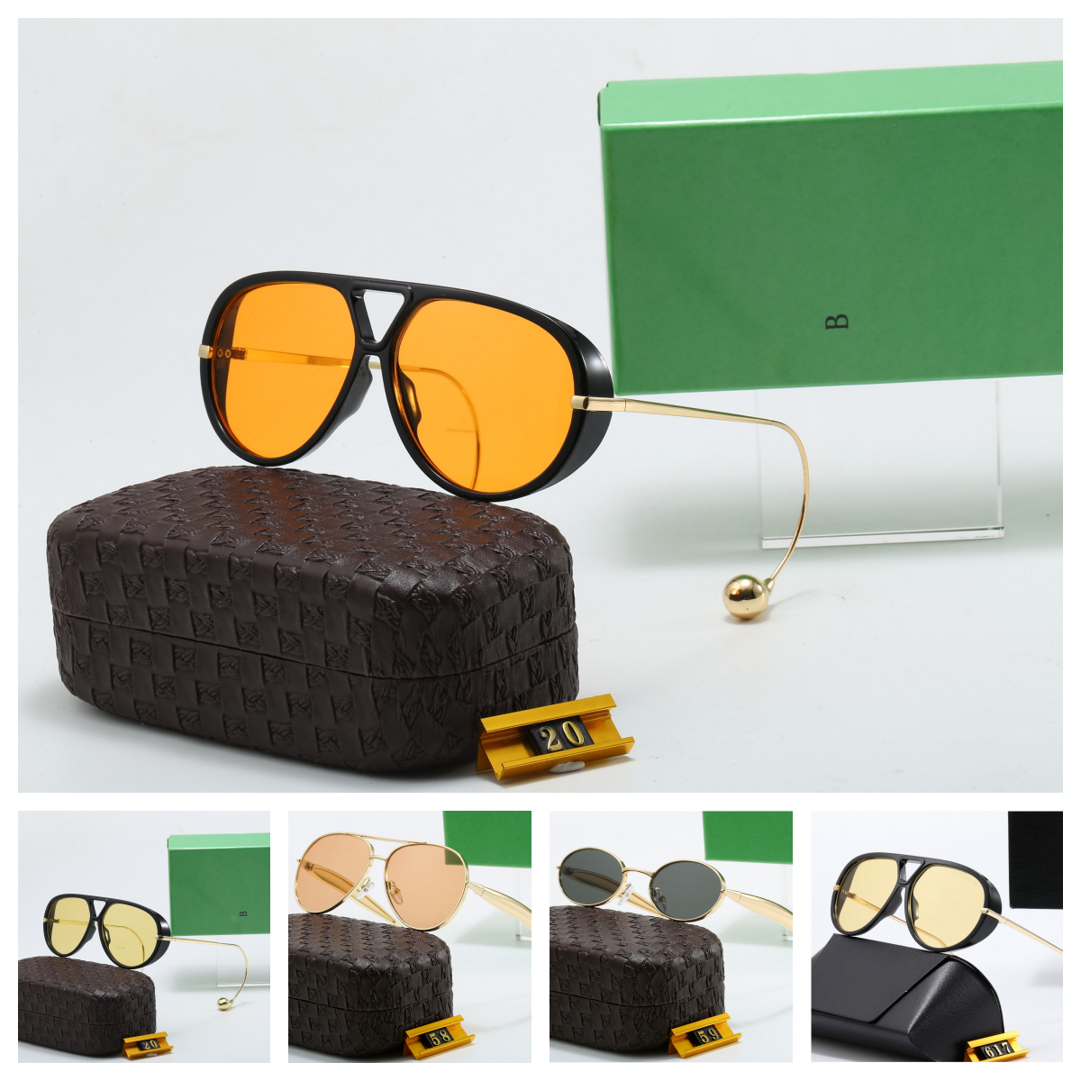 Sunglasses designer sunglasses Fashion Oversized Pilot Sunglasses for Women Men UV400 Protection Orange Lens Luxury Brand Design Sun Glasses very nice