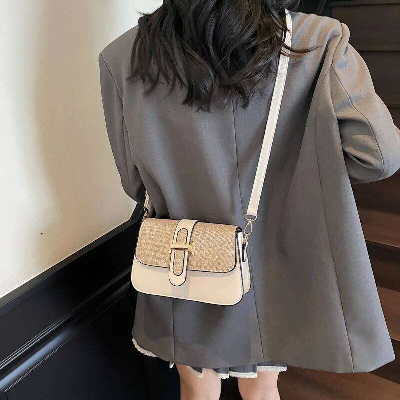 2025 New Women's Square Shoulder Bag - Vintage Texture & Summer Style, Minimalist Crossbody Underarm Bag XJ260131