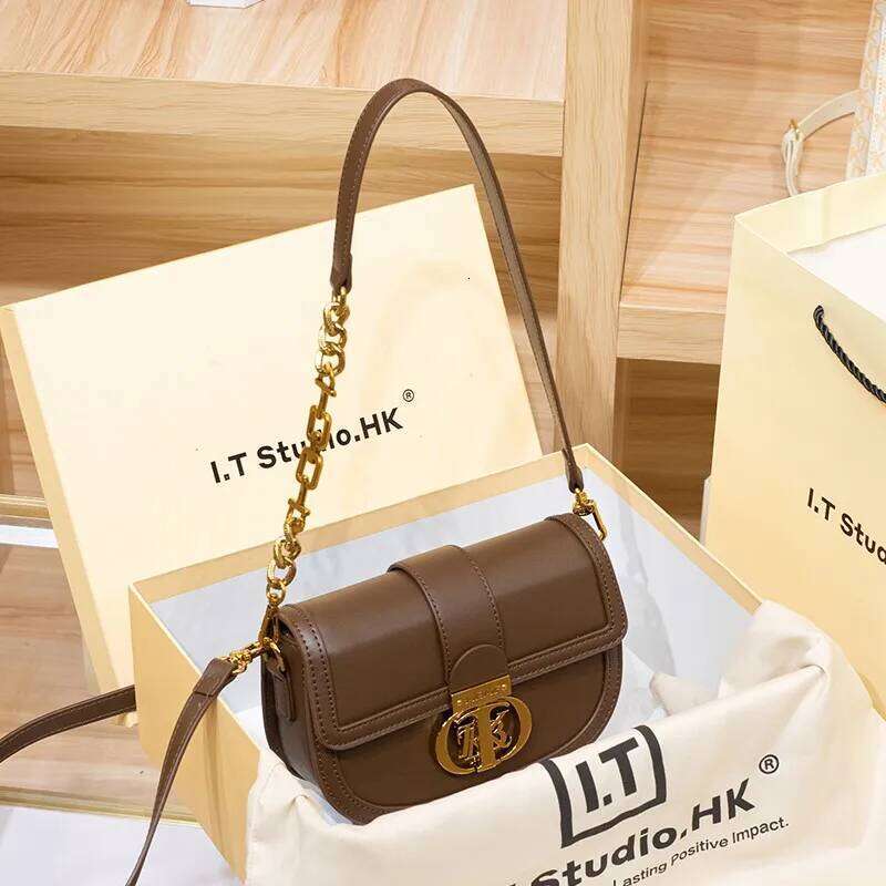 Women's handbag brand genuine leather underarm 2024 new spring/summer high-end designer single shoulder crossbody small bag
