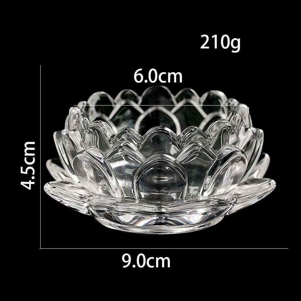 3D Crystal Lotus Tealight Candle Holder Glass Candlestick Votive Table Wedding Centerpieces Yoga Meditation Home Decor Ashtray Y260131