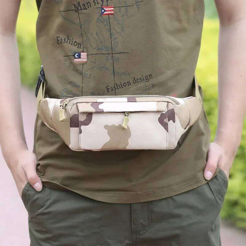 Men's Waist Bag Tactical Pouch Men Shoulder Belt Bags Hip Sack Oxford Cloth Belly Waterproof Banana Male Fanny Pack for Phone