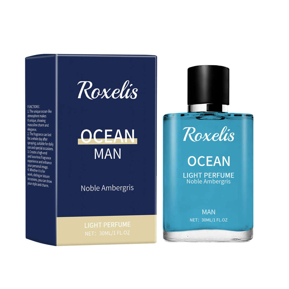 Roxelis Ambergris Men's Charming Atmosphere Portable Perfume Long-lasting Light Fragrance Ocean Blue Scent S260131