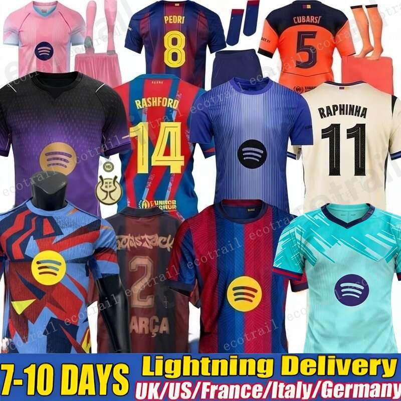25 26 27 LAMINE YAMAL LEWANDOWSKI soccer jerseys men kids away black football shirts kit FERRAN GAVI F.DE JONG jersey 2025 2026 Camiseta Edition sets Barcelona Travis